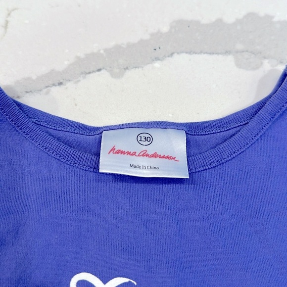 BNWOT Hanna Andersson Long Sleeve T-shirt - size 130 (US 8) - Picture 3 of 3